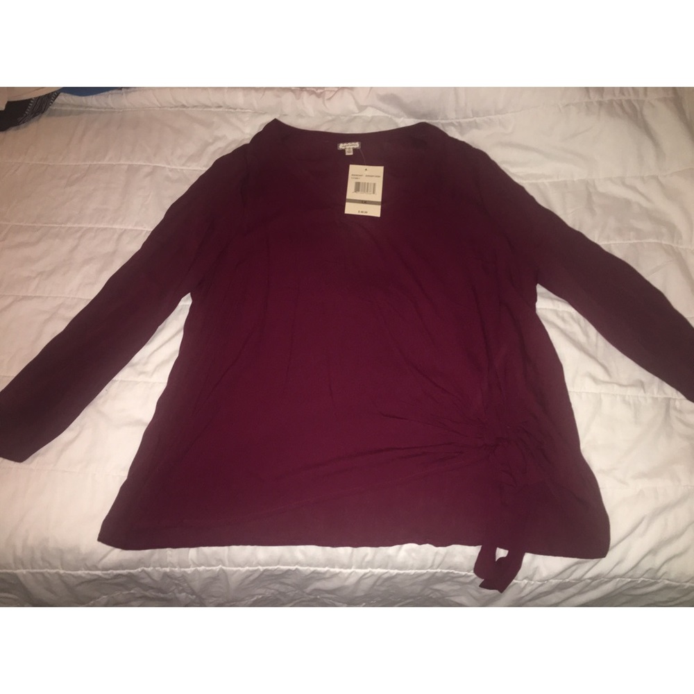 Knotted Burgundy Top